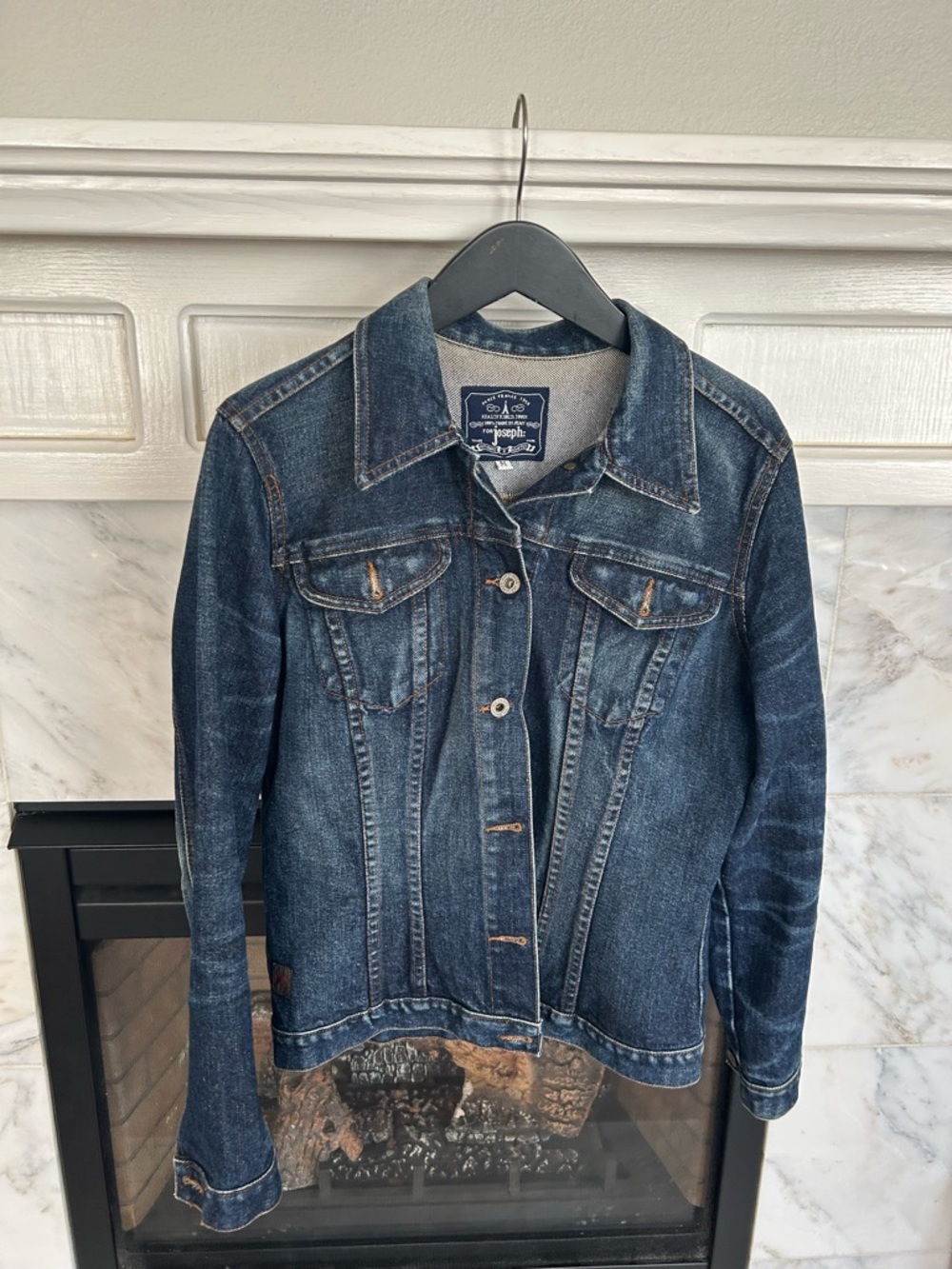 For Joseph Dark Blue Denim Jean Jacket